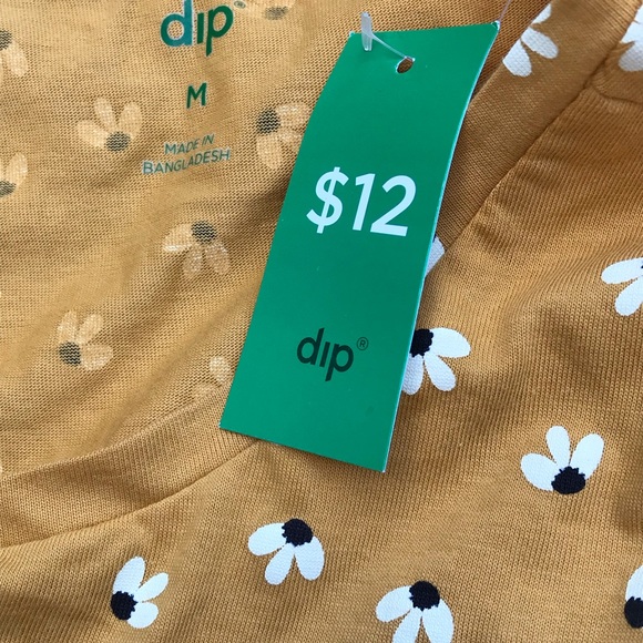 🦉NWT Women’s Floral Golden Yellow/Mustard Yellow long sleeve tee Size M - Picture 7 of 7